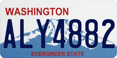 WA license plate ALY4882