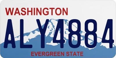 WA license plate ALY4884