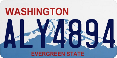WA license plate ALY4894