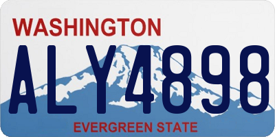 WA license plate ALY4898