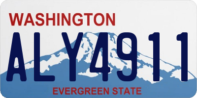 WA license plate ALY4911
