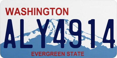 WA license plate ALY4914