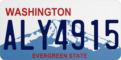 WA license plate ALY4915