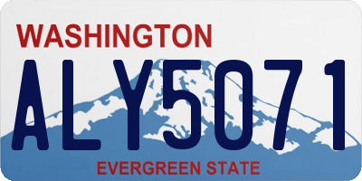 WA license plate ALY5071