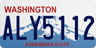 WA license plate ALY5112