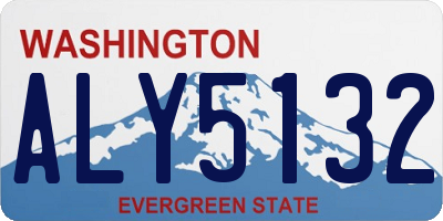 WA license plate ALY5132