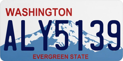 WA license plate ALY5139
