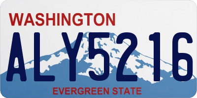 WA license plate ALY5216