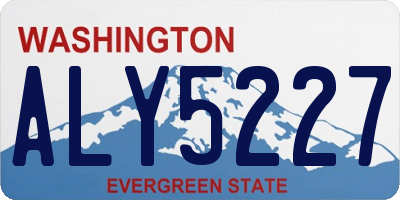 WA license plate ALY5227