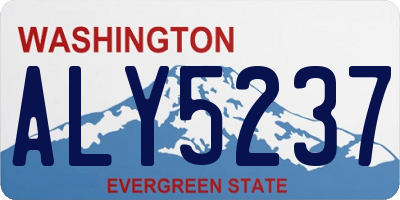 WA license plate ALY5237