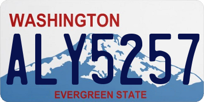 WA license plate ALY5257