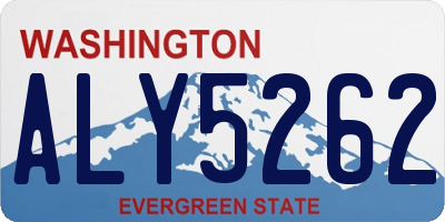 WA license plate ALY5262