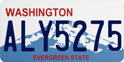 WA license plate ALY5275