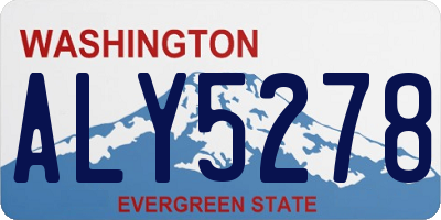 WA license plate ALY5278