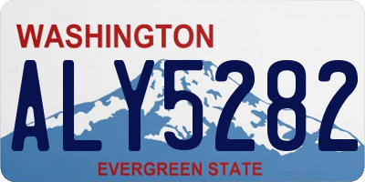 WA license plate ALY5282