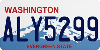 WA license plate ALY5299