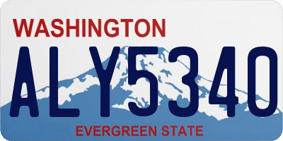 WA license plate ALY5340