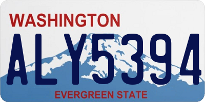 WA license plate ALY5394