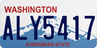 WA license plate ALY5417