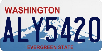WA license plate ALY5420