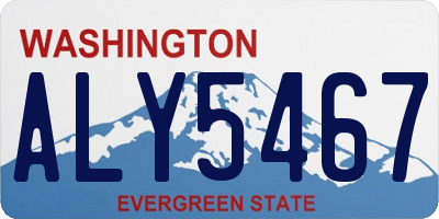 WA license plate ALY5467