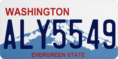 WA license plate ALY5549