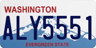 WA license plate ALY5551