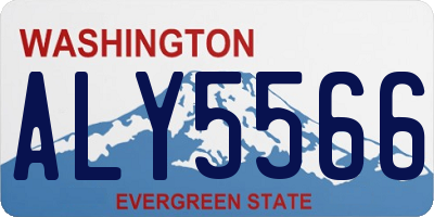 WA license plate ALY5566
