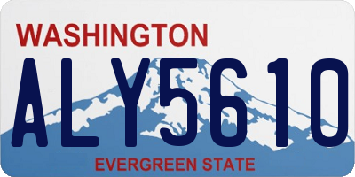 WA license plate ALY5610