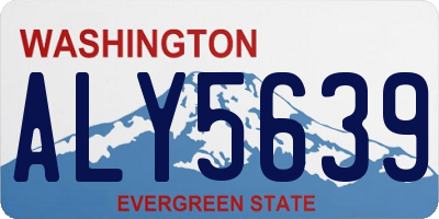 WA license plate ALY5639