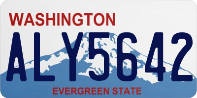 WA license plate ALY5642