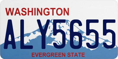 WA license plate ALY5655