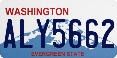WA license plate ALY5662