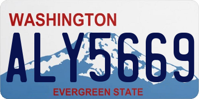 WA license plate ALY5669