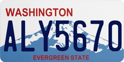 WA license plate ALY5670