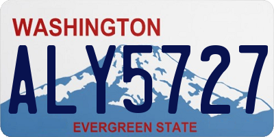 WA license plate ALY5727