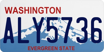 WA license plate ALY5736