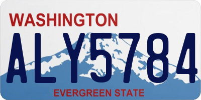 WA license plate ALY5784