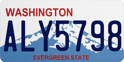 WA license plate ALY5798
