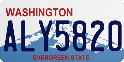 WA license plate ALY5820