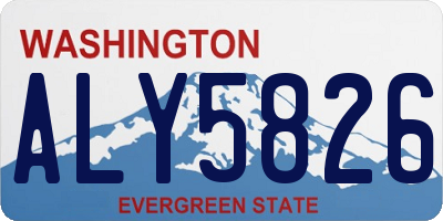 WA license plate ALY5826