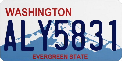 WA license plate ALY5831