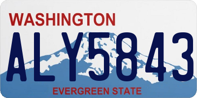 WA license plate ALY5843
