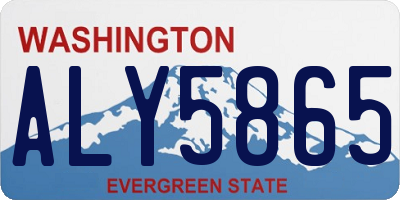 WA license plate ALY5865
