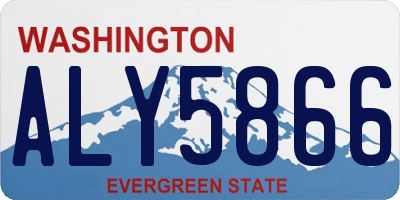 WA license plate ALY5866