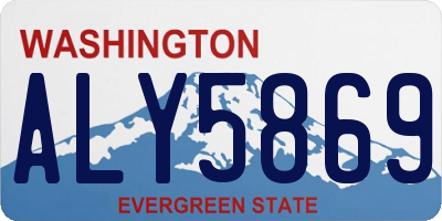 WA license plate ALY5869