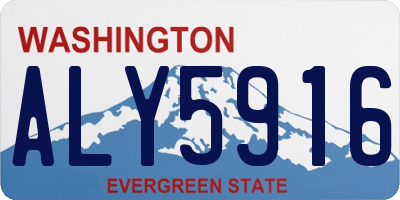 WA license plate ALY5916