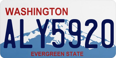 WA license plate ALY5920