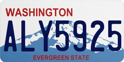 WA license plate ALY5925