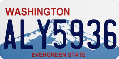 WA license plate ALY5936